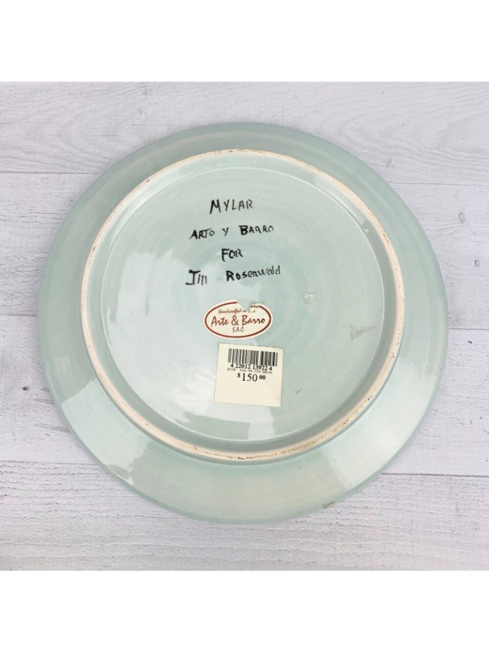 Jill Rosenwald Arte Y Barro Handcrafted Stoneware Unique Lunch Snack Plate Set 4 - Picture 7 of 12